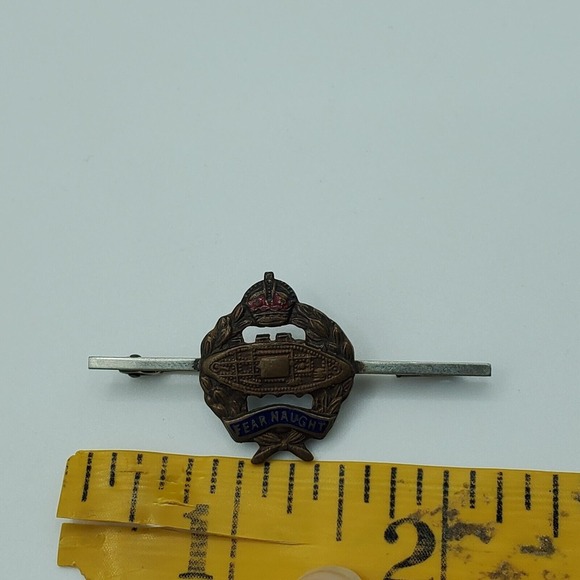 WW2 British Royal Tank Regiment Pin Small Sweetheart Bar Brooch Military - Picture 9 of 10